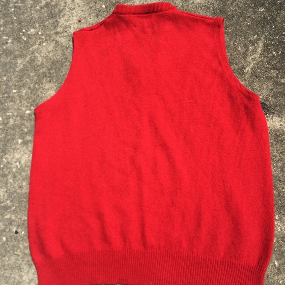 London Fog red Wool Sportswear Preppy Vest Top XL - Picture 7 of 8